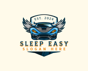 Wing Sports Car logo design