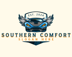 Wing Sports Car logo design