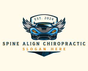 Wing Sports Car logo design