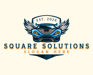 Wing Sports Car logo design