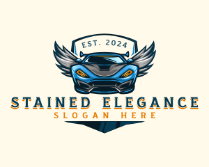 Wing Sports Car logo design