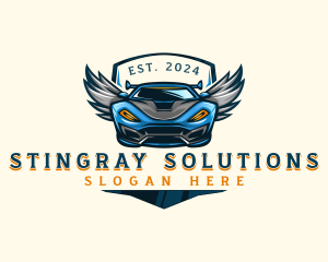 Wing Sports Car logo design