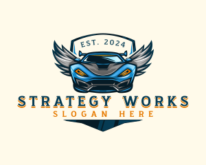 Wing Sports Car logo design