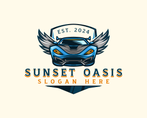 Wing Sports Car logo design