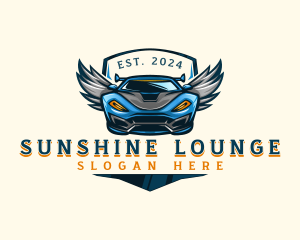 Wing Sports Car logo design