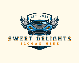 Wing Sports Car logo design