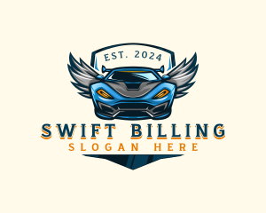 Wing Sports Car logo design