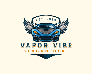 Wing Sports Car logo design