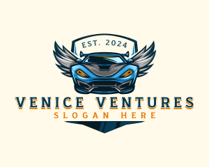 Wing Sports Car logo design