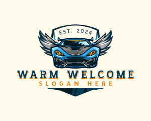 Wing Sports Car logo design