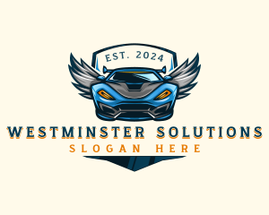 Wing Sports Car logo design