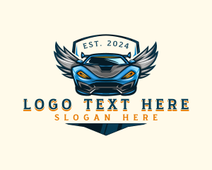 Mechanic - Wing Sports Car logo design