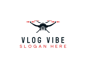 Vlogging - Filming Camera Drone logo design