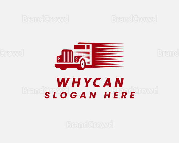 Fast Red Freight Truck Logo