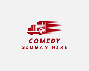 Fast Red Freight Truck Logo