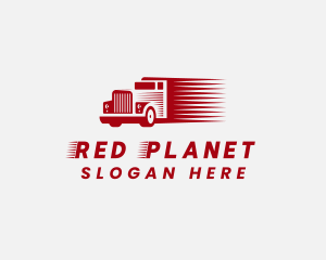 Fast Red Freight Truck logo design