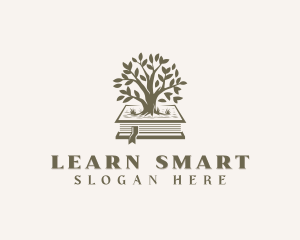 Tutoring - Academic Tree Book Learning logo design