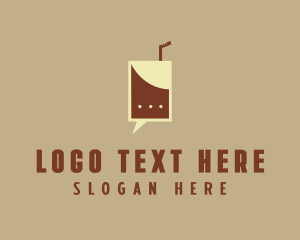 Boba Tea - Coffee Drink Messenger logo design