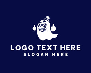 Mascot - Ghost Hat Thumbs Up logo design