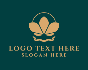 Sauna - Flower Yoga Spa logo design