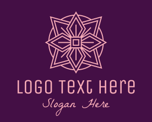 Eco Friendly - Pink Pointy Flower logo design