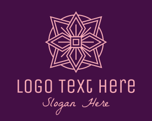 Hyacinth - Pink Pointy Flower logo design