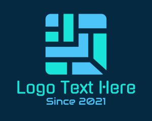 Square - Tech Square Maze logo design