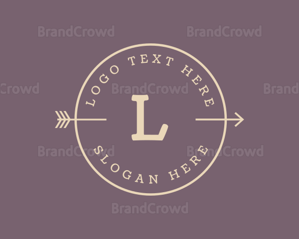 Hipster Fashion Arrow Boutique Logo