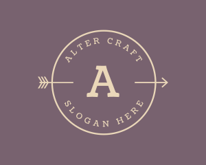 Hipster Fashion Arrow Boutique logo design