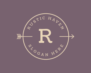 Hipster Fashion Arrow Boutique logo design