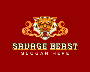 Tiger Beast Smoke logo design