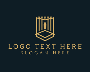 High End - Deluxe Gate Shield logo design