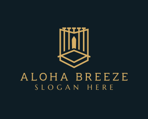 Deluxe Gate Shield logo design