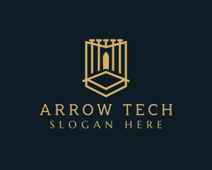 Deluxe Gate Shield logo design