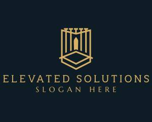 Deluxe Gate Shield logo design