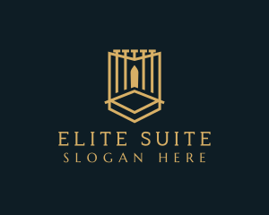 Deluxe Gate Shield logo design