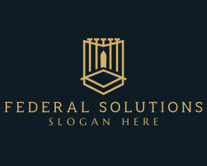 Deluxe Gate Shield logo design