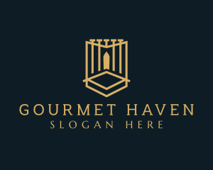 Deluxe Gate Shield logo design