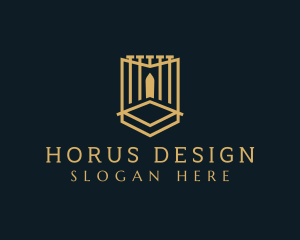 Deluxe Gate Shield logo design