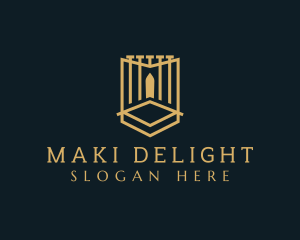 Deluxe Gate Shield logo design