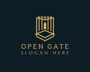 Deluxe Gate Shield logo design