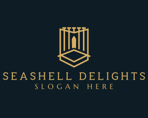 Deluxe Gate Shield logo design