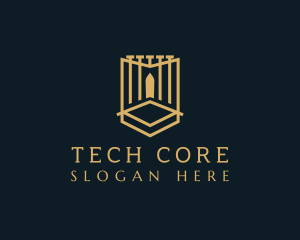 Deluxe Gate Shield logo design