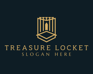 Deluxe Gate Shield logo design