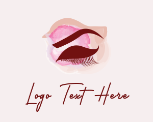 Beauty Vlogger - Cosmetics Makeup Eyelashes logo design