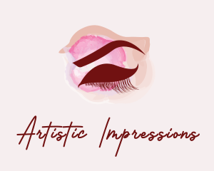 Cosmetics Makeup Eyelashes  logo design