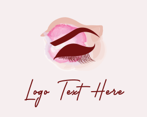 Eyelash Extension - Cosmetics Makeup Eyelashes logo design