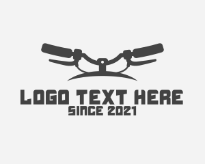 Fixed Gear - Bike Handle Bars logo design