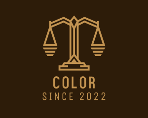 Golden - Law Justice Court logo design