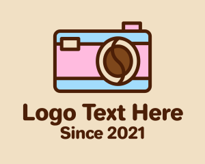 Latte - Pastel Coffee Camera logo design
